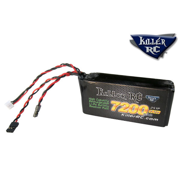 Killer RC 7200mAh 7.4v RX LiPo Battery