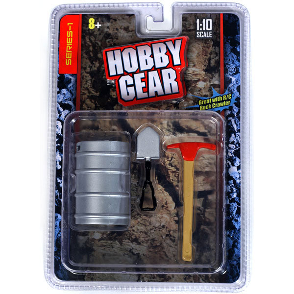 Hobby Gear Phoenix Toys 1/10 RC Rock Crawler Accessory Beer Keg, Pick Shovel & Camping Shovel