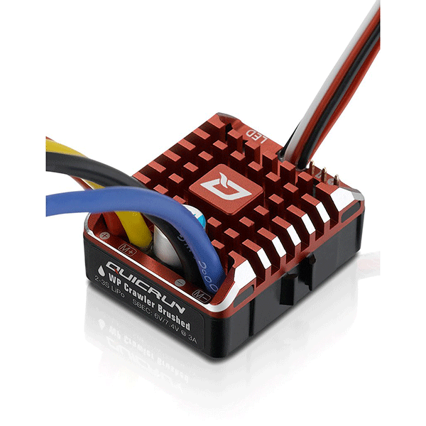 Hobbywing QuicRun Waterproof 1080 Brushed Crawling ESC (2-3S)