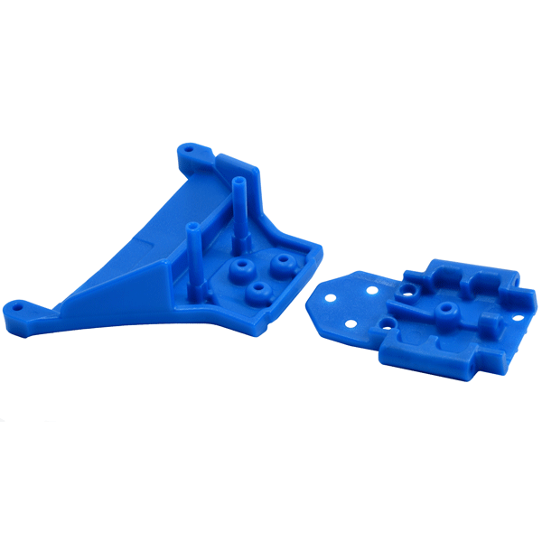 RPM Front Bulkhead for the Traxxas Slash LCG 4x4 Chassis & 1/10th scale Rally Blue