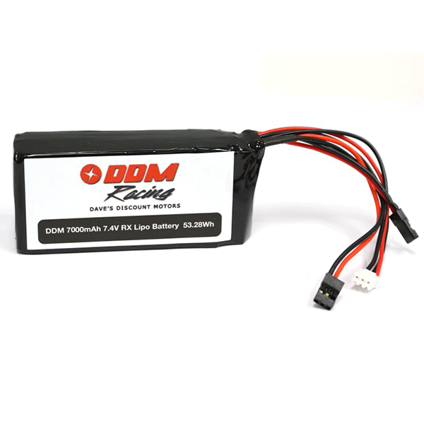 DDM Racing 7.4v 7000mAh LiPo RX Battery Pack