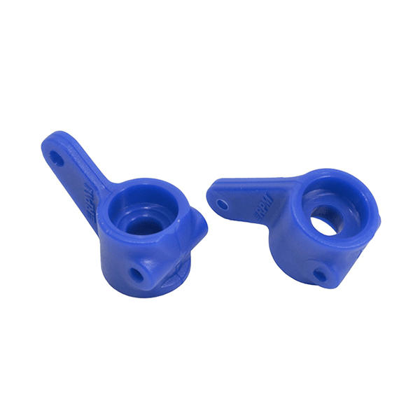 RPM Blue Front Bearing Carriers (Slash 2wd, e-Rustler & e-Stampede 2wd)