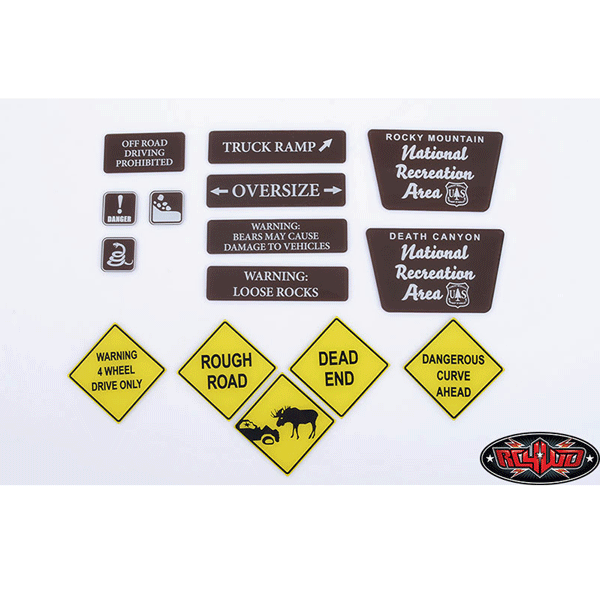 RC4WD Tough Terrain Scale Signs