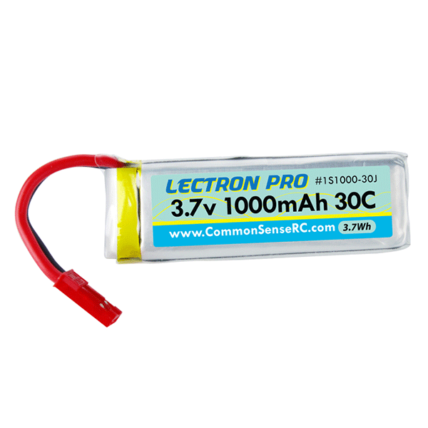Common Sense Lectron Pro 3.7V 1000mAh 30C Lipo Battery with JST Connector for Dromida Vista
